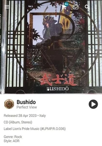 Perfect View - Bushido CD 2023 Hi-Tech AOR Melodic Rock Toto Journey Timeless - Picture 1 of 3