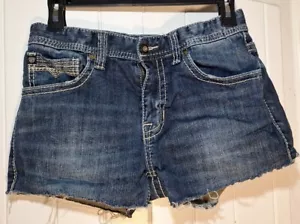 Rock & Roll Jeansshorts Damengröße 18R 28" mittelhohe blaue Jeans 2" abgeschnitten - Bild 1 von 11
