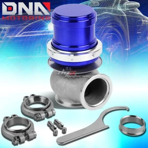 ALUMINUM EXTERNAL 14-PSI 40MM TURBOCHARGER V-BAND 5" WASTEGATE+SPRING BLUE - Picture 1 of 5