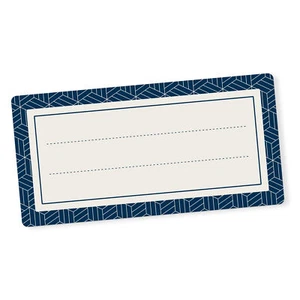 itenga 40x Buchetiketten Geometrie 9x4,5cm Namensetiketten Heftetiketten - Bild 1 von 5
