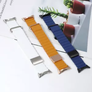 Leather Magnetic Band For Google Pixel Watch Smart Watch Wrist Strap Bracelet - Foto 1 di 21