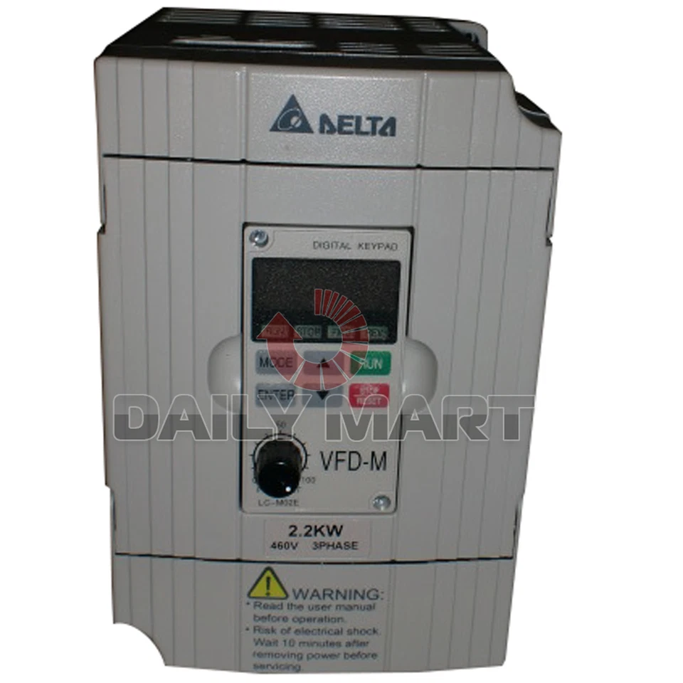 Delta VFD022B43B 3 PHASE SENSORLESS OPEN CLOSED LOOP VECTOR 3HP 460V AC DRIVE - Image 1 of 1