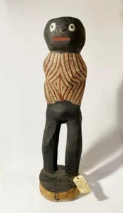 FIGURA TÓTEM GRANDE ABORIGEN AUSTRALIANO MOKOY ESPÍRITU ESCULTURA AUDREY PETYARRE - Imagen 1 de 12