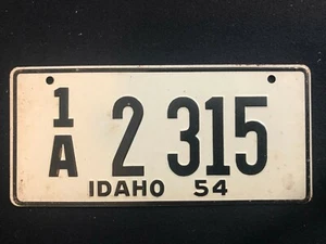 1953-54 General Mills Wheaties Tin Mini Bicycle License Plate - Idaho - Picture 1 of 2