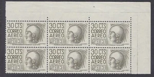 A & A EDICIÓN "CUAUHTEMOC" 30c B6 con #C220Bl-aa56 Perf 11,5x11 PPR #2 (AR21)* - Imagen 1 de 1