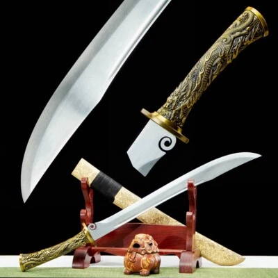 Espada de KungFu china de batalla forjada a mano espada afilada hoja de acero al carbono 1095 Foto 1 de 4