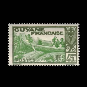 French Guiana, Scott 123, Shooting Rapids, 1929-1940, MH - Picture 1 of 2