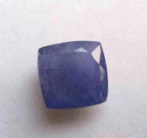 Natural Blue Tanzanite 11.50 Ct Square Faceted Cut Loose Gemstone - Picture 1 of 2
