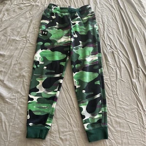 Under Armour - Camo Sweat Pants - Youth M - Green - Pre-Owned - Picture 1 of 11