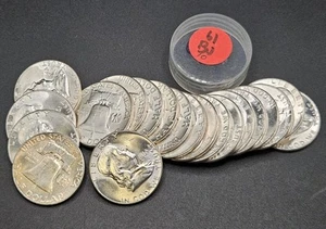 Rotolo di (20) Mezzi Dollari Franklin 1961 | NON CIRCOLATI - Foto 1 di 3