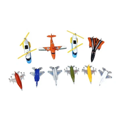Lote de 10 aviones de combate militares mixtos de plástico fundido a presión helicópteros Foto 1 de 4