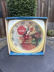 Vintage 1994 Coca Cola 12”  Wall Thermometer Coke Advertising Santa Claus NOS - Picture 1 of 6
