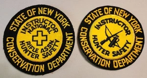 Pre-1970 New York Conservation Dept / NRA Hunter Safety Patches, Unused - Picture 1 of 2