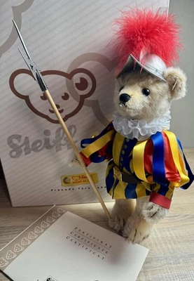 Steiff 993558 Leuthold Schweizer Gardist 28 cm Mohair 2005 limitiert Nr 369 OVP - Bild 1 von 4