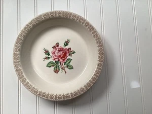 Homer Laughlin Rose Pattern Gold Trim Pie Plates / Bowls Oven - Picture 1 of 2