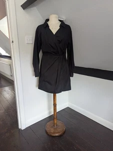 H&M Black Mini Wrap Dress BNWT, Formal, Office Wear, Size 12 - Picture 1 of 14