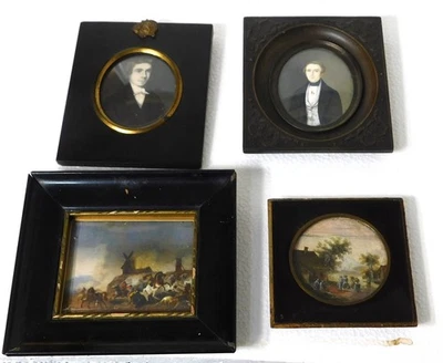 circa 1800 four miniature paintings - image 1 of 4