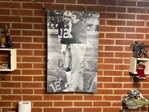 SALE 32x20 John Madden Kenny Stabler VINYL POSTER football print Oakland Raiders Cover
