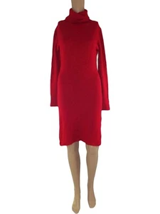 Maxi Pullover Damenkleid Kurzkleid Rot Wolle Mohair Größe 42 M Medium - Bild 1 von 9