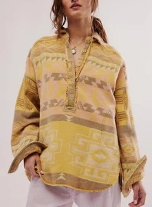 Free People Jumper Arizona Sky Pullover Avocado Yellow Size Small, rrp £188. - Picture 1 of 7