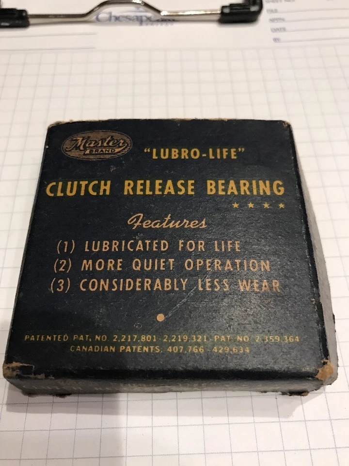 Cojinete de liberación de embrague Master CH38 1928-48 FORD 39-50 MERCURY 32-64 FORDTK Foto 1 de 2
