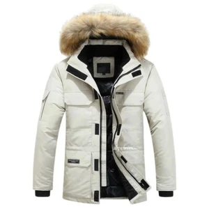 Men Turn Down Collar Mens Winter Jackets Parkas Coats Mens Winter Jackets - Afbeelding 1 van 29