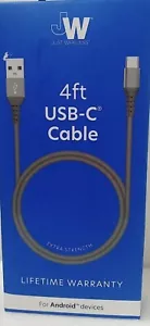 NEW Just Wireless 4 ft Micro USB Cable for Android Devices 20508-V - Picture 1 of 1