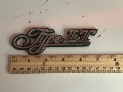 1977-1980 CAMARO TYPE LT SCRIP LOGO EMBLEM BADGE STICK-ON VINTAGE CHEVROLET - Image 1 of 4