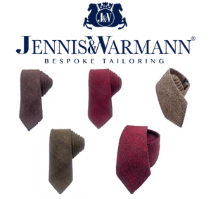 Mens Tie Tweed Wool Blend Modern Classic Necktie Jennis&Warmann Christmas Gift - Picture 1 of 11