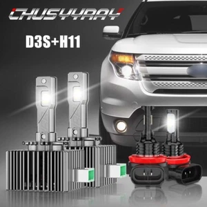 For Jeep Grand Cherokee 2014-2021 HID Headlight Hi/Low Beam+LED Fog Light Bulbs - Picture 1 of 20