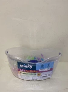 Minky BRITE PEG CADDY & 24 PEGS Basket With Hanging Hook - Picture 1 of 5