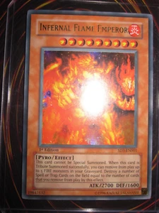 YU-GI-OH! ULTRA RARE INFERNAL FLAME EMPEROR SD3-EN001 1ST EDITION NEUVE N/MINT - Imagen 1 de 2