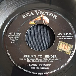 Elvis Presley – Return To Sender / Where Do You Come From (RCA 47-8100) - Picture 1 of 4