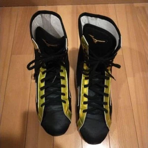 MIZUNO Boxing Shoes 21GX2350 Finisher Mid US8 ( 26.0cm ) Black Gold Line - Picture 1 of 7