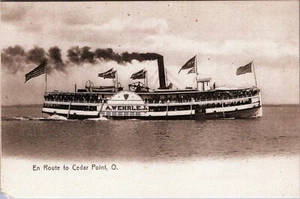 En Route Cedar Point Ohio Postcard Unposted - Picture 1 of 2
