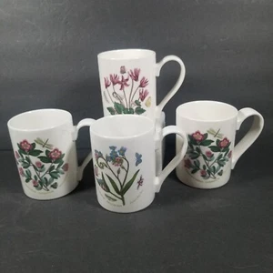 Vintage Portmeirion Botanic Garden Set of Four Mugs Made in Britain - Picture 1 of 16