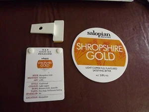 SALOPIAN BREWERY SHROPSHIRE GOLD PUMP CLIP FRONT +CLIP - Picture 1 of 1