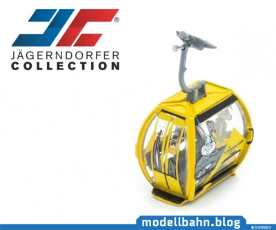 Jägerndorfer OMEGA V/10 Planai Hopsiland in gelb Seilbahn Gondel H0 1:87 JC82556 - Bild 1 von 2