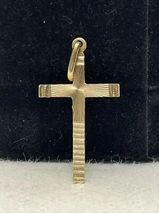 Massiver 18K (750) Gelbgold Diamantschliff KREUZ Religiös Charm Anhänger 1,1gr. - Bild 1 von 19