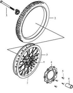 SFM / Sachs Reifen VR 300-21 P6766000001274000 ZX ZZ Modelljahr ab 2013 - Picture 1 of 1