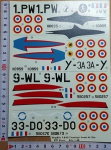 DECALS 1/48 REPUBLIC F-84G THUNDERJET Armée de l'air – CARPENA DCC482 - Imagen 1 de 4