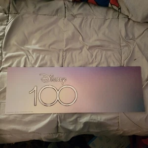 Disney 100 Promotional Sign Poster HUGE 29x10 Heavy Cardboard Double Sided - Picture 1 of 8