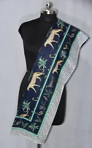 Hand Block Jungle Print Scarves Indian Cotton Sarong Handmade Beach Pareo Scarf - Picture 1 of 4