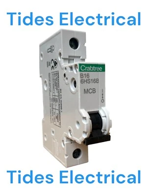Crabtree Loadstar MCB 16 Amp Single Pole Breaker Type B 16A 6HS16B