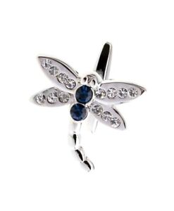 NEW - Men's Cuff Links - Large Crystal Dragonfly Cufflinks