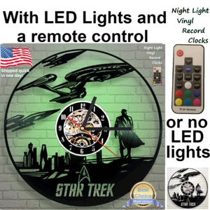 Star Trek Discovery vinyl record wall clock w/wo LED back light DVD t shirt art. - Picture 1 of 8