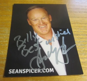 Sean Spicer handsigniertes signed 4,25x5,5 Foto USA Pressesprecher - Bild 1 von 3