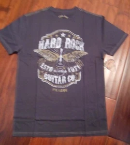 HARD ROCK GUITAR Co. Brown PRAGUE T-SHIRT MEDIUM NWT - Picture 1 of 17