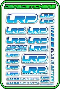 RC STICKER SHEET LRP ELECTRONICS ESC SPEEDY MOTOR R/C VTEC R/C 1/10 BLUE BLEND W - Picture 1 of 8