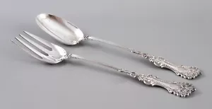 Antique Pompadour Whiting Manf Co Sterling Silver Serving Set 1895-1898 Marked - Picture 1 of 16